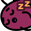 eggbug, sleeping, from the cohost emoji set.